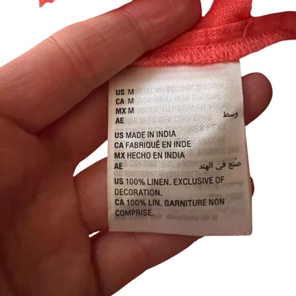 Charter club 100% linen embroidered blouse - Picture 5 of 9